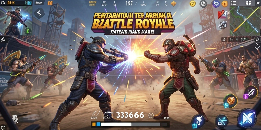 Screenshot utama 333666 menunjukkan pengalaman menarik dalam Battle Royale.