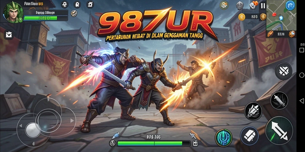 Screenshot game 987UP menunjukkan pertarungan seru dan intens.