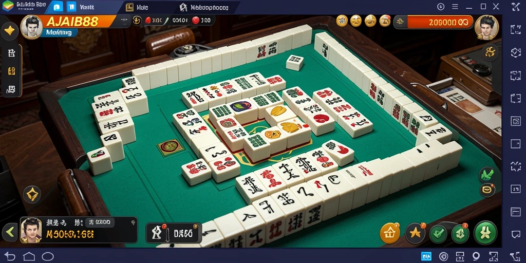 Tampilan gameplay seru dan interaktif game Mahjong AJAIB88.