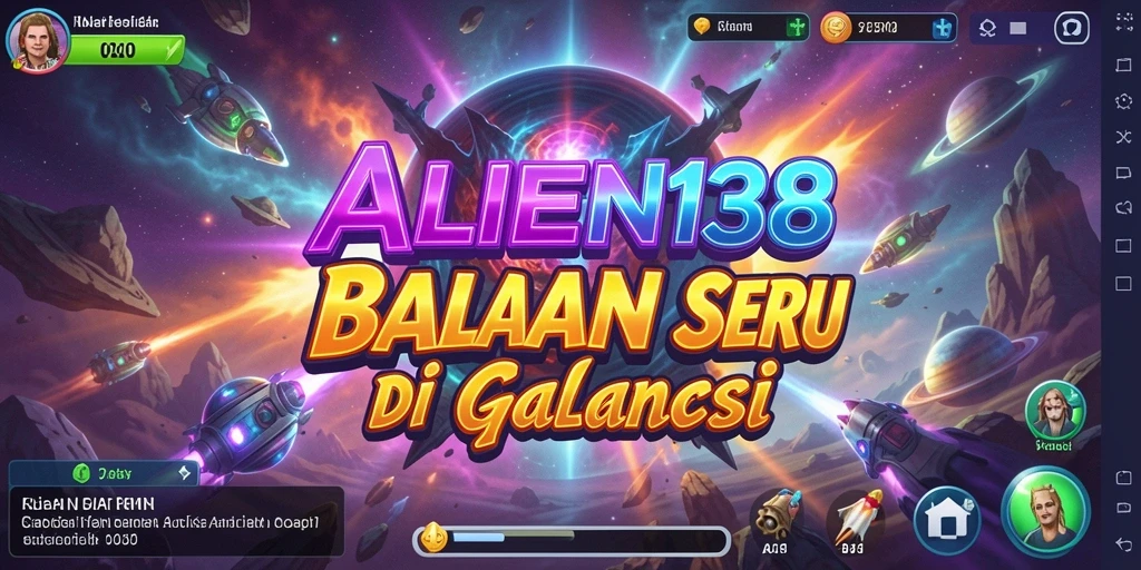 Tampilan gameplay seru balapan luar angkasa ALIEN138.