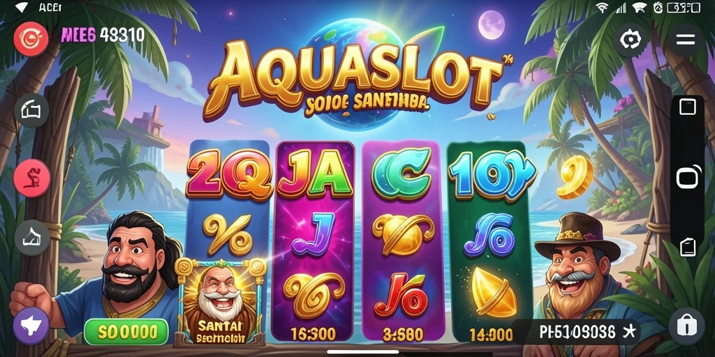 Screenshot utama AQUASLOT menampilkan momen seru saat bermain slot.