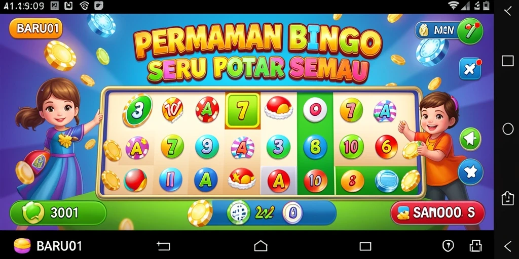 Tampilan gameplay seru di BARU01 dengan papan Bingo yang menantang.