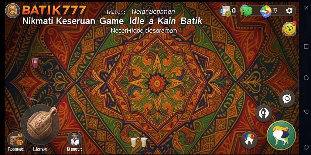 Tangkapan layar BATIK77 menampilkan gameplay intuitif dan motif batik yang indah.
