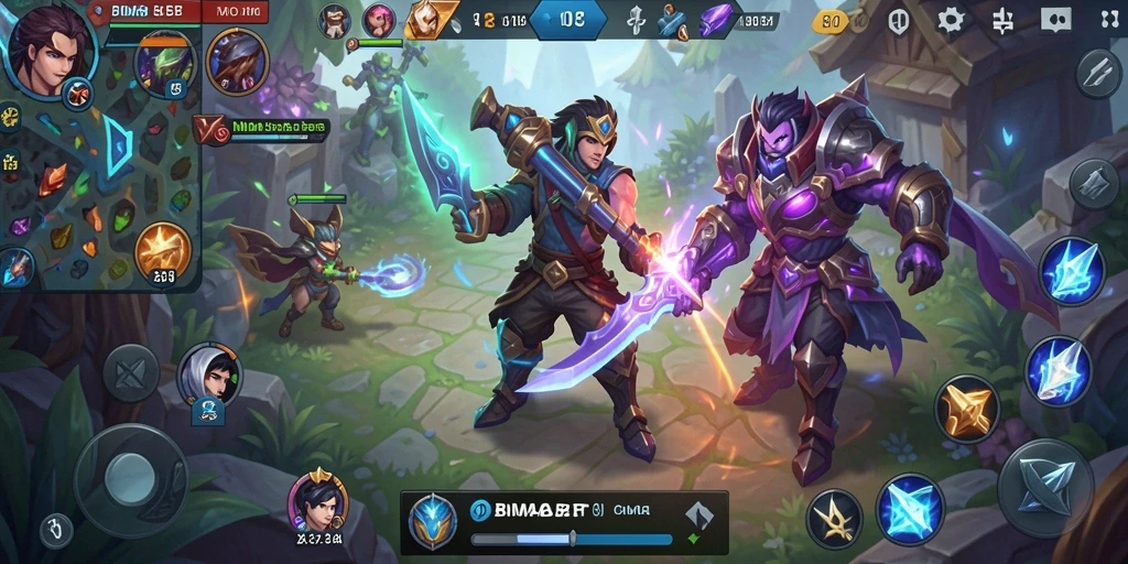 Tampilan gameplay seru dari BIMABET dengan aksi MOBA yang mendebarkan.