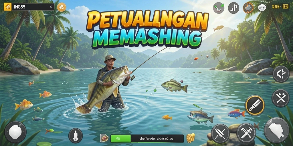 Tangkapan ikan yang spektakuler dalam gameplay INS55.