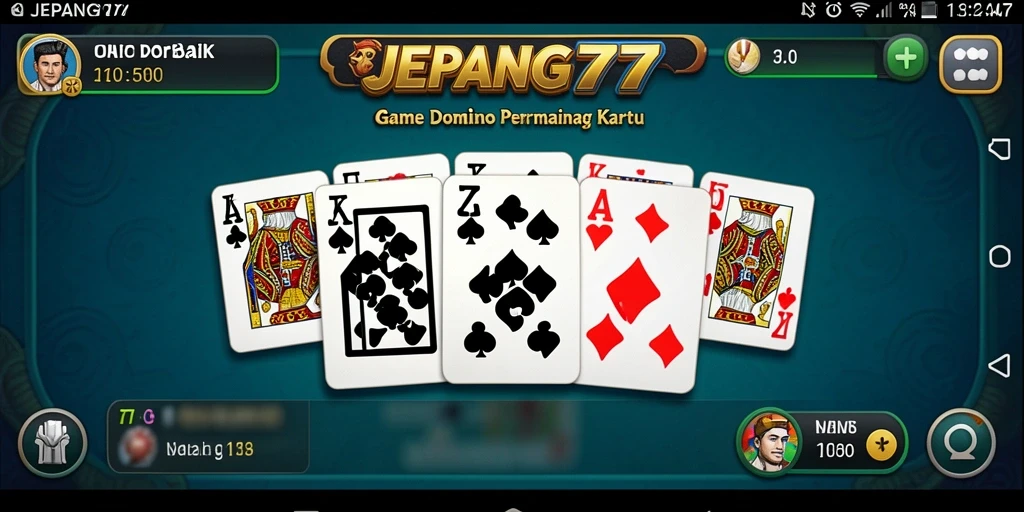 Tampilan gameplay menarik dari JEPANG77 dengan variasi permainan Domino.