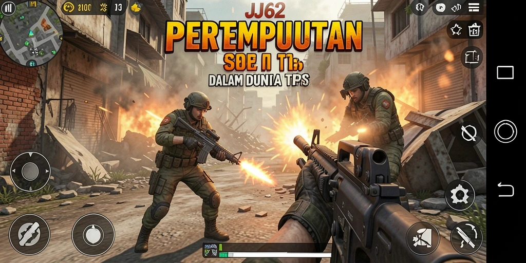 Tampilan gameplay mendebarkan dari JJ62 dalam pertempuran TPS.