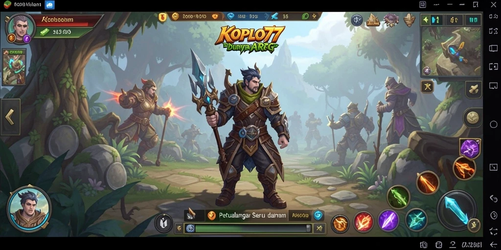 Tampilan utama gameplay ARPG KOPLO77 yang mendebarkan.