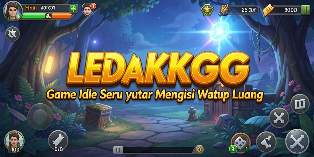Tampilan gameplay Idle LEDAKGG yang menarik dan penuh warna.