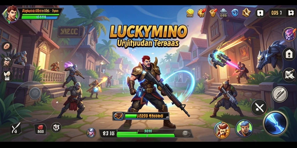 Tampilan utama LUCKYMINO yang menunjukkan fitur-fitur Utility.