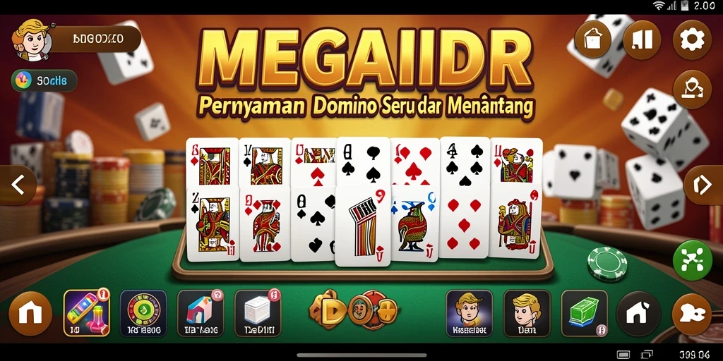 Screenshot gameplay MEGAIDR menampilkan pertempuran Domino yang seru.