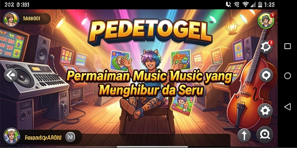 Screenshot gameplay <strong>PEDETOGEL</strong> yang menunjukkan serunya bermain musik.
