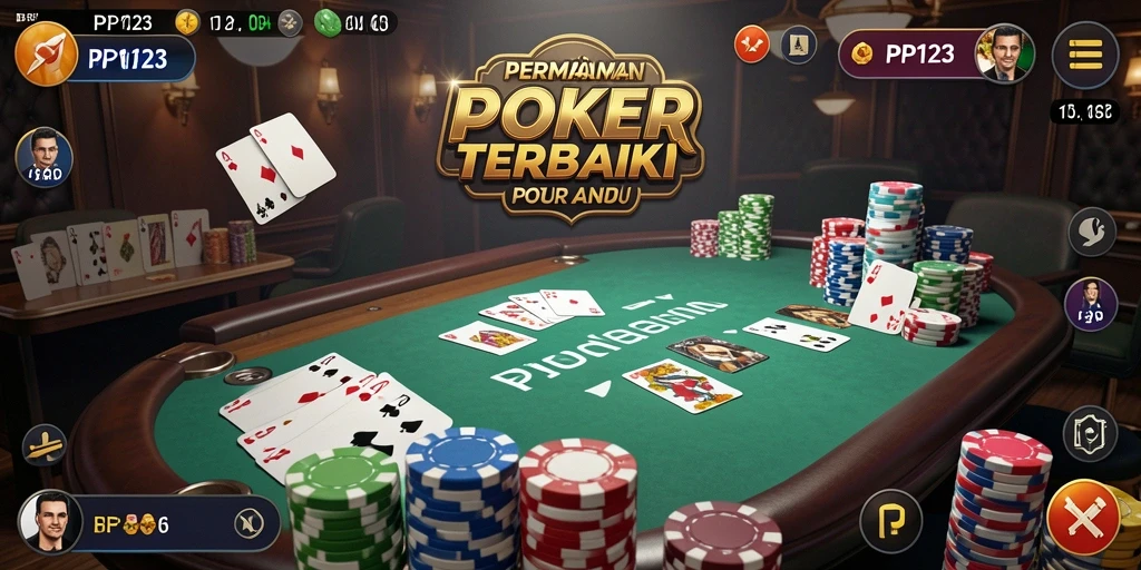 Tampilan gameplay PP123 yang seru dan interaktif dalam permainan Poker.