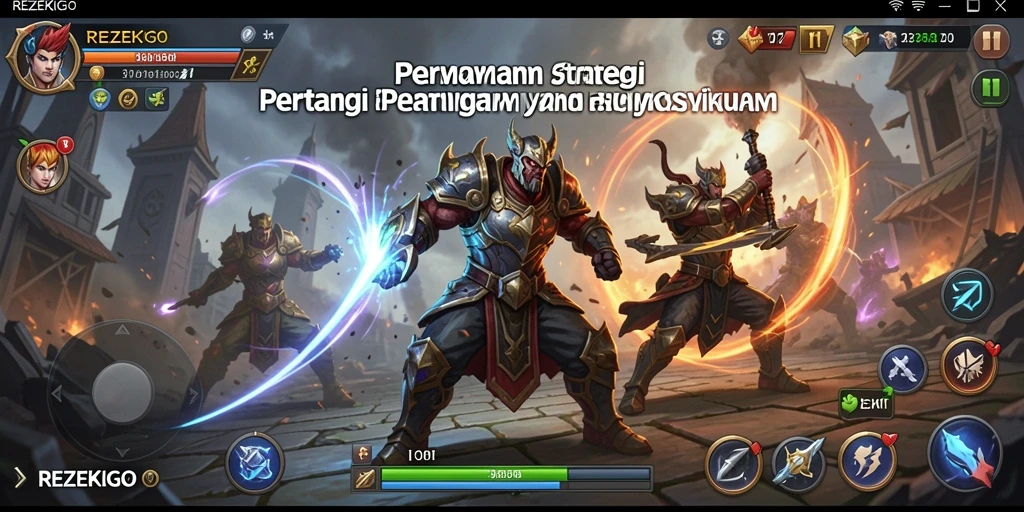 Tampilan gameplay menarik dalam REZEKIGO dengan pertempuran strategis.