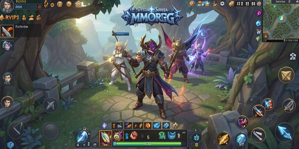 Screenshot gameplay RVIP3 yang menampilkan petualangan di dunia fantastis.